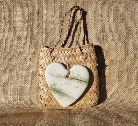Ceramic Heart With Bag